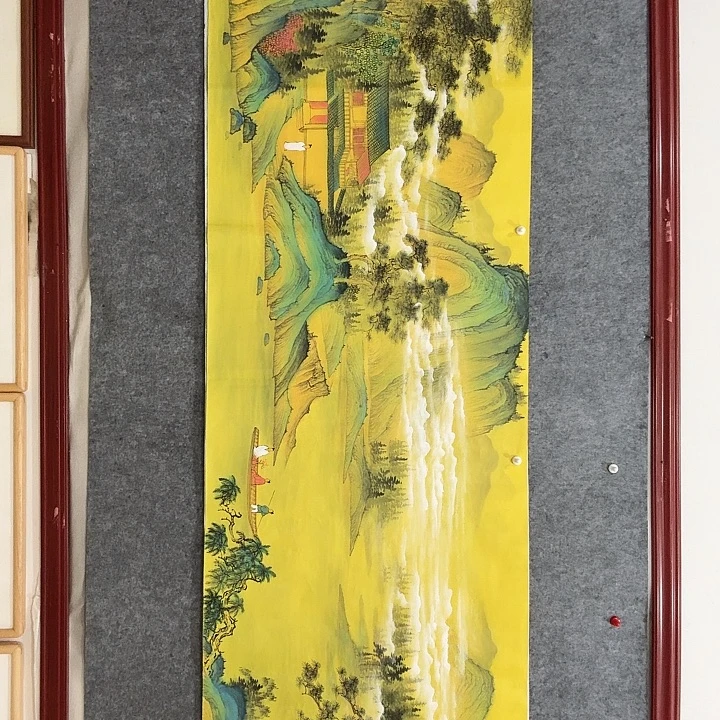 国画手绘国画访友图