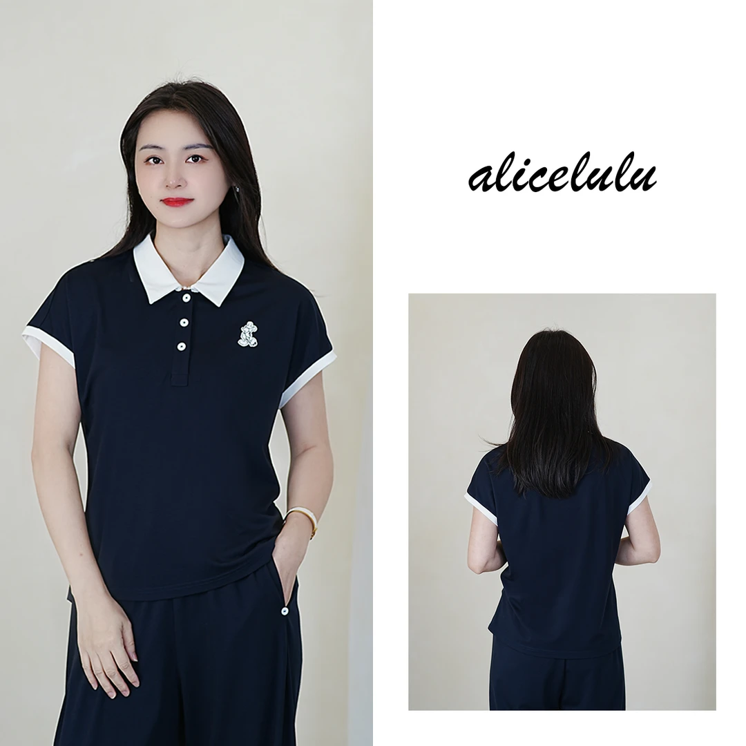 [alicelulu]夏季新款polo套头衬衫简约休闲百搭时尚S2143990E
