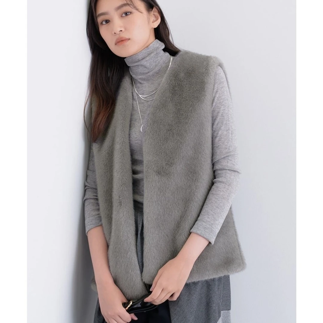 【MonTendre】秋季新款 I 时尚气质洋气优雅光泽蓬松柔软舒适马甲