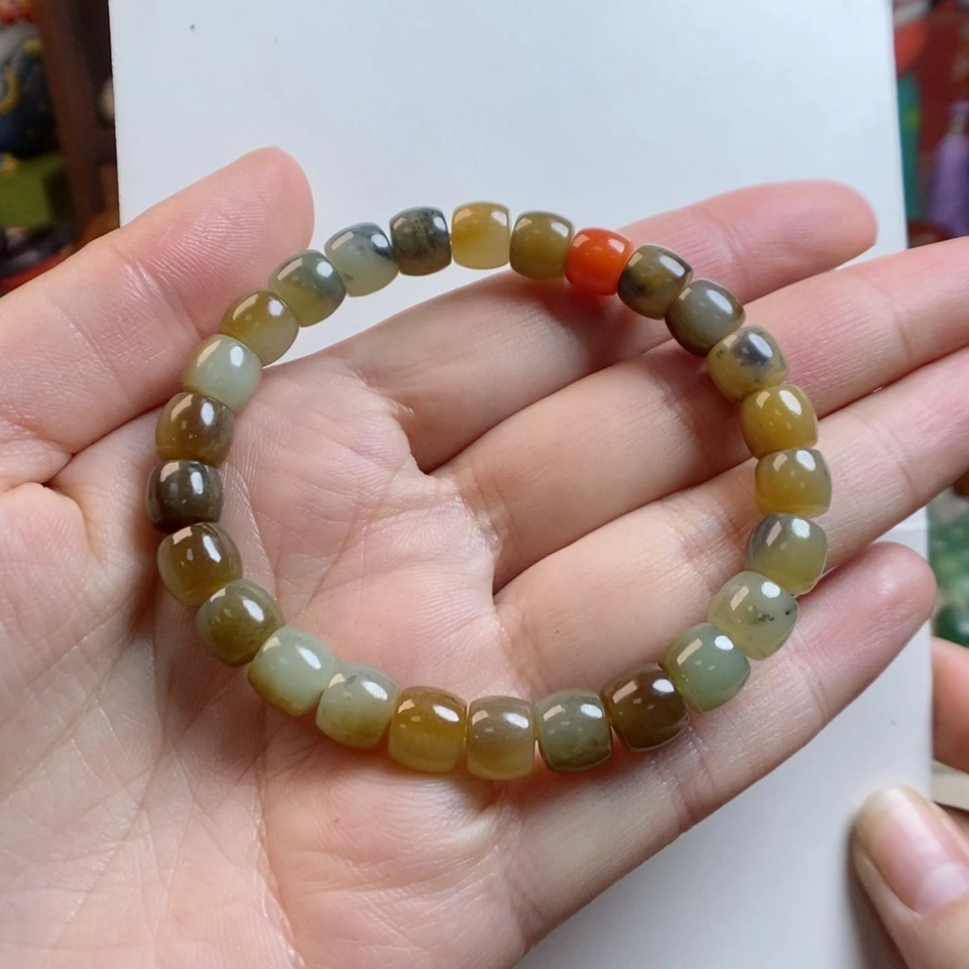 和田玉手链未镶嵌楼兰