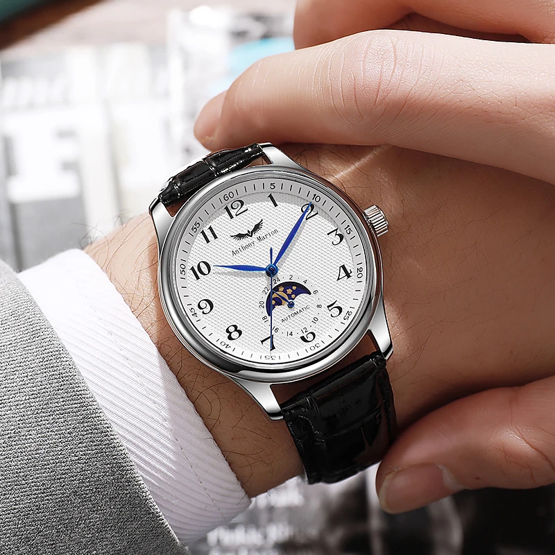 全新未使用（工厂直发）Anthony Marion-男士自动机械腕表【星辰】