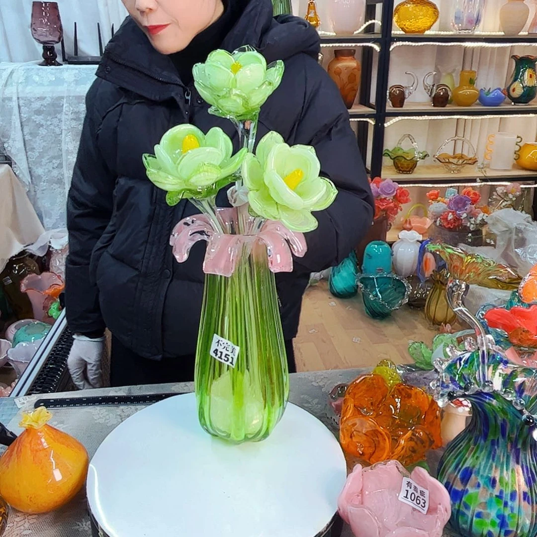 3花1瓶不完美家悦美居琉璃摆件