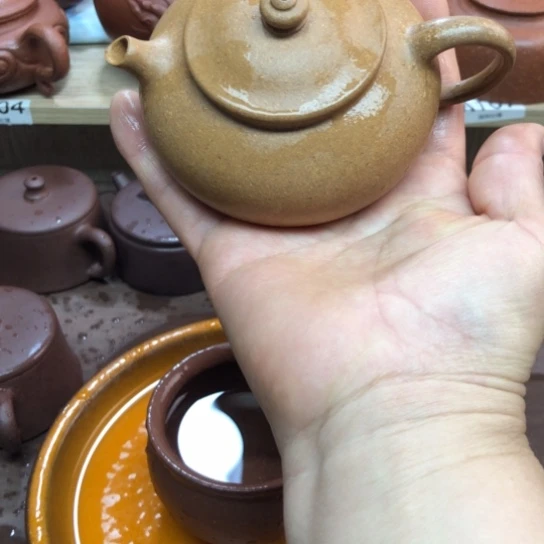 紫砂茶壶黄金段泥寒江150豪升