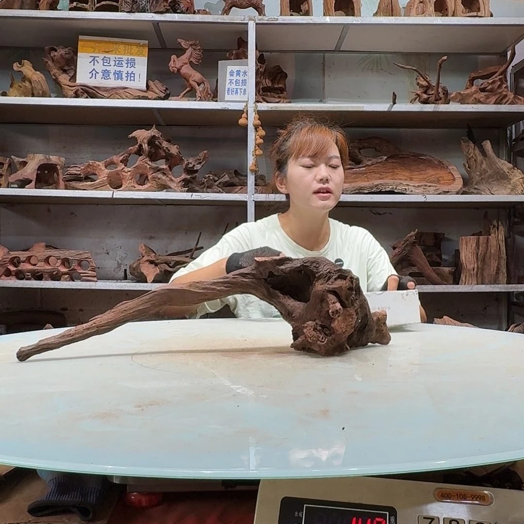 紫砂镂空鳌***1紫柚沉木不包损7327