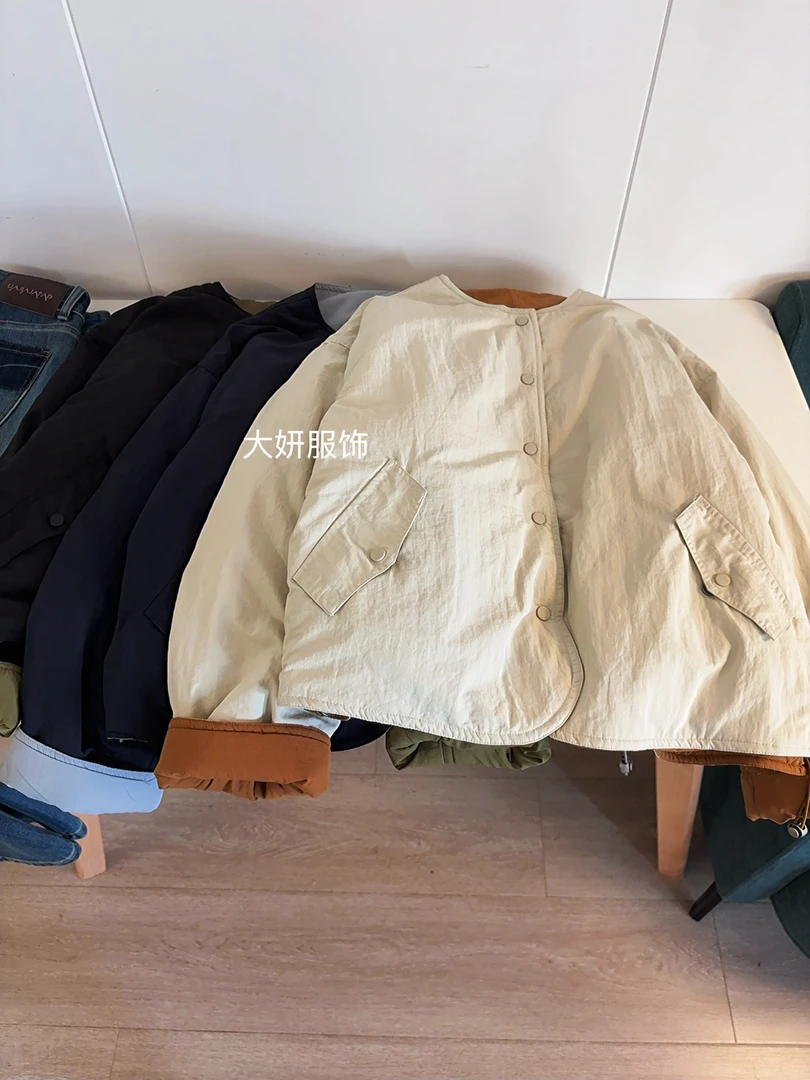 两面穿棉服。质量超好！加厚休闲宽松棉袄夹克棉外套