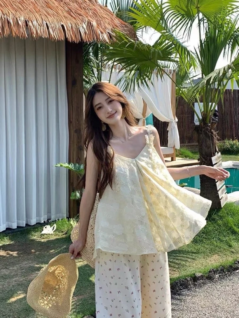 韩系宽松型度假风休闲风上衣外穿