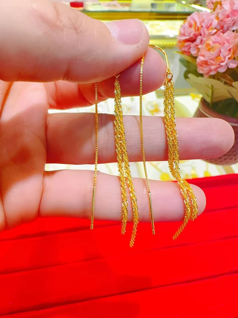 合金耳饰 0.2g 耳线 سېھران مىس قاپلىما ئالتۇنلىرى