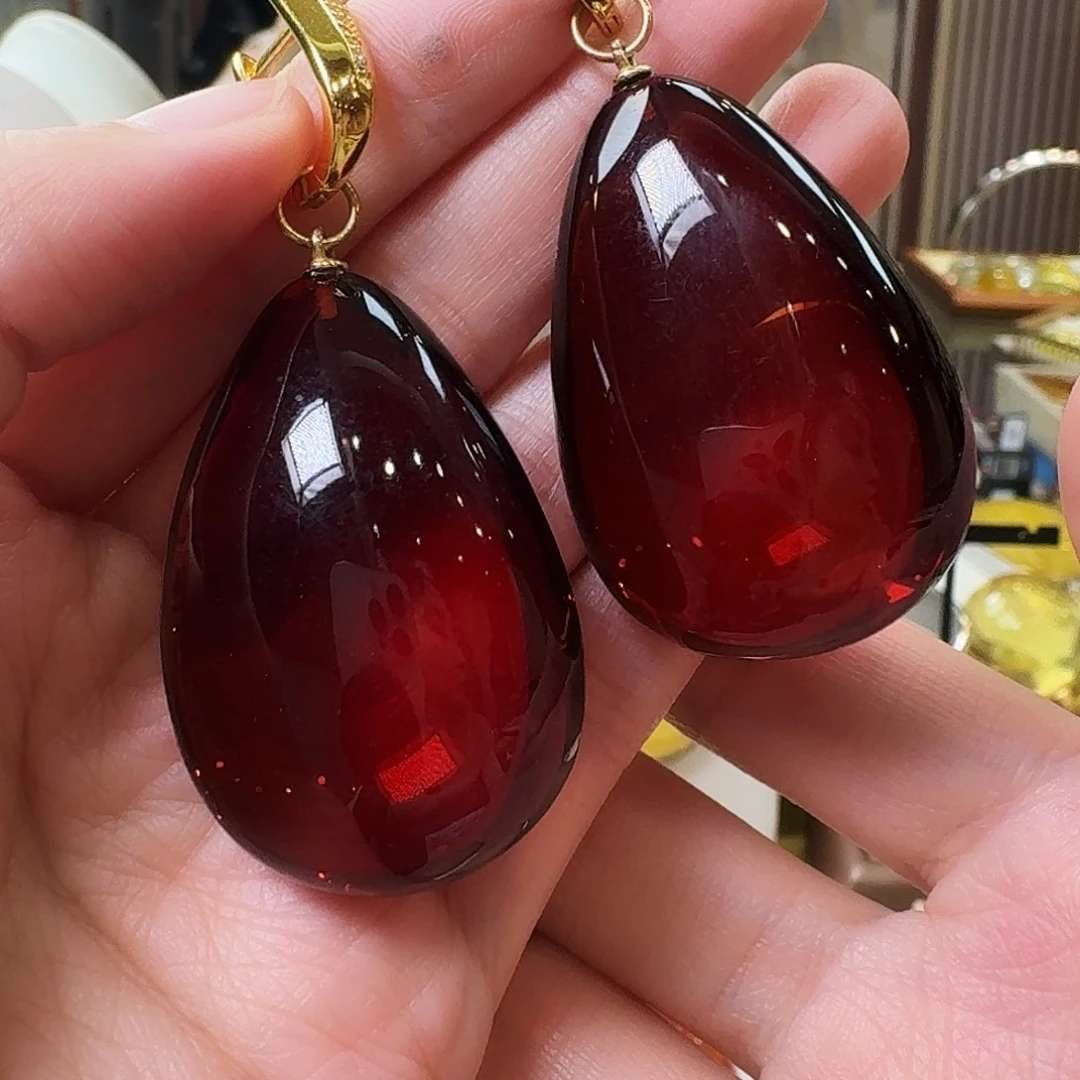 琥珀未镶嵌颈饰吊坠