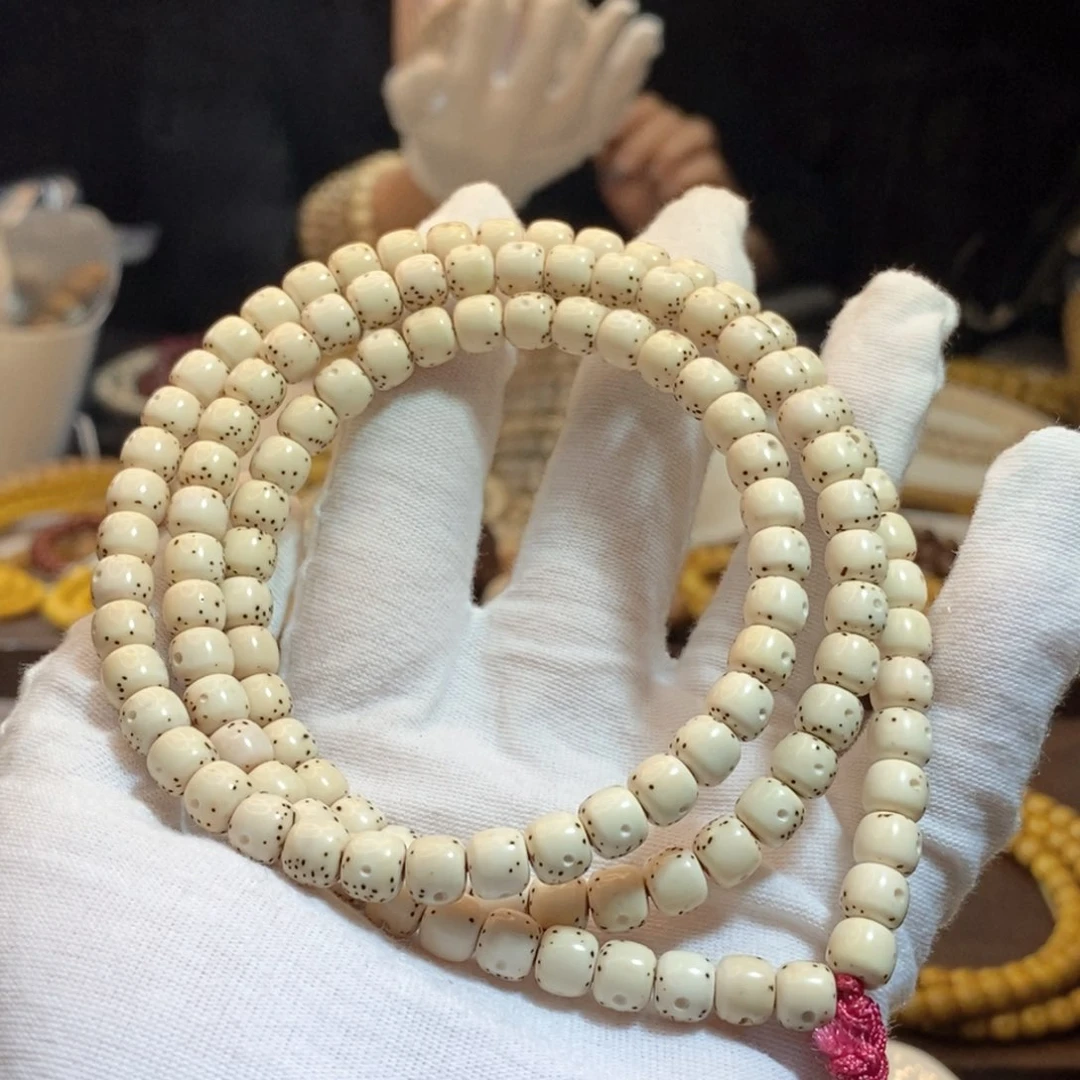 星月菩提吊坠6x7通体贯穿108