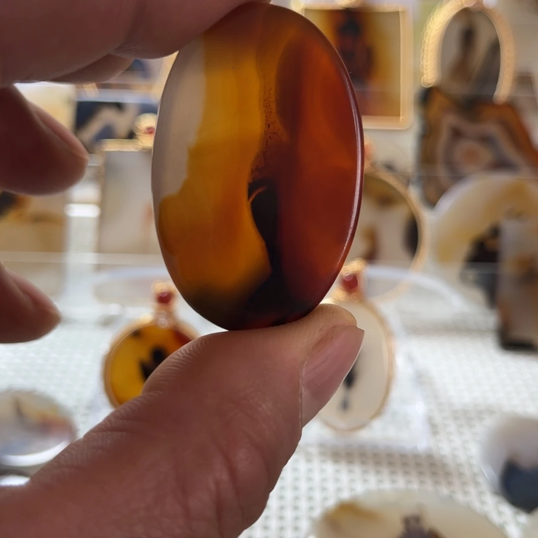 玛瑙/玉髓未镶嵌吊坠(不含链)