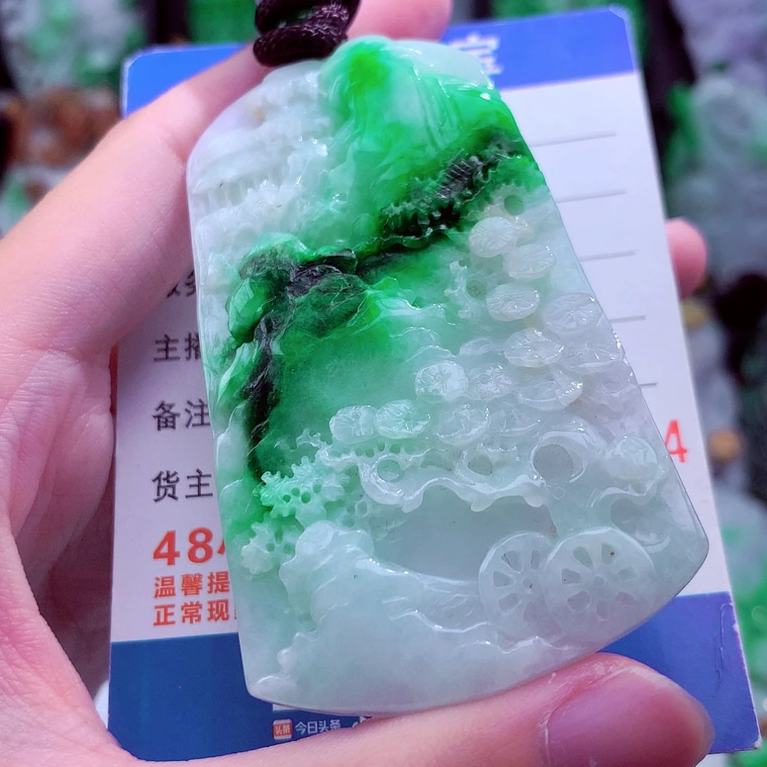 翡翠未镶嵌颈饰天然