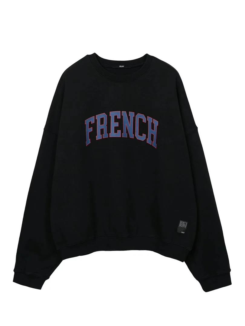 折扣 Spell正品 无退换 黑色french宽松卫衣