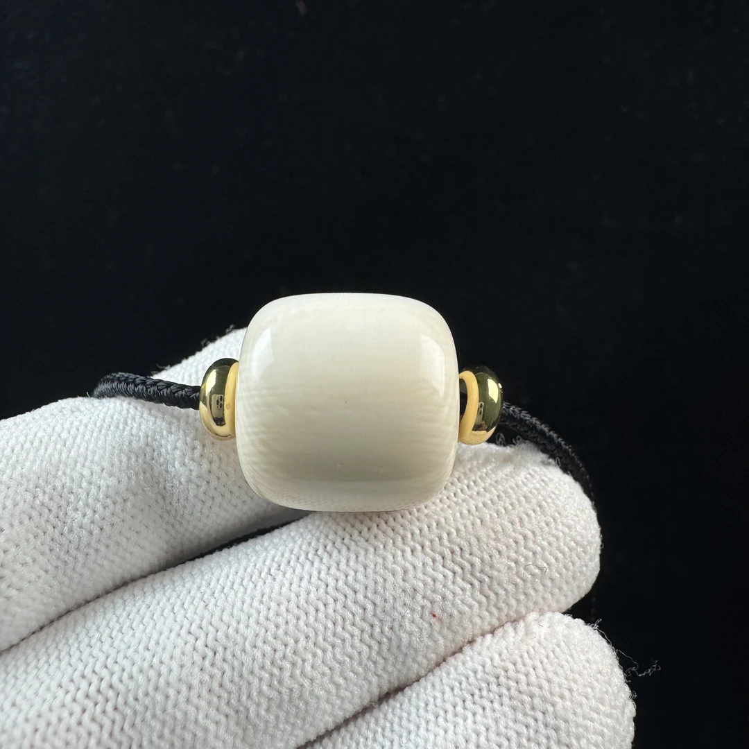 S5727天然猛犸牙 桶珠 18.4*18mm支持鉴定 假一罚四