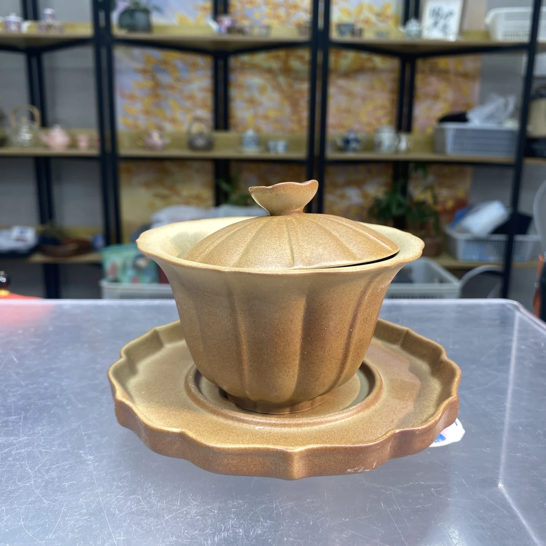 莉火火茶器  粗陶盖碗-3957（直播专享）