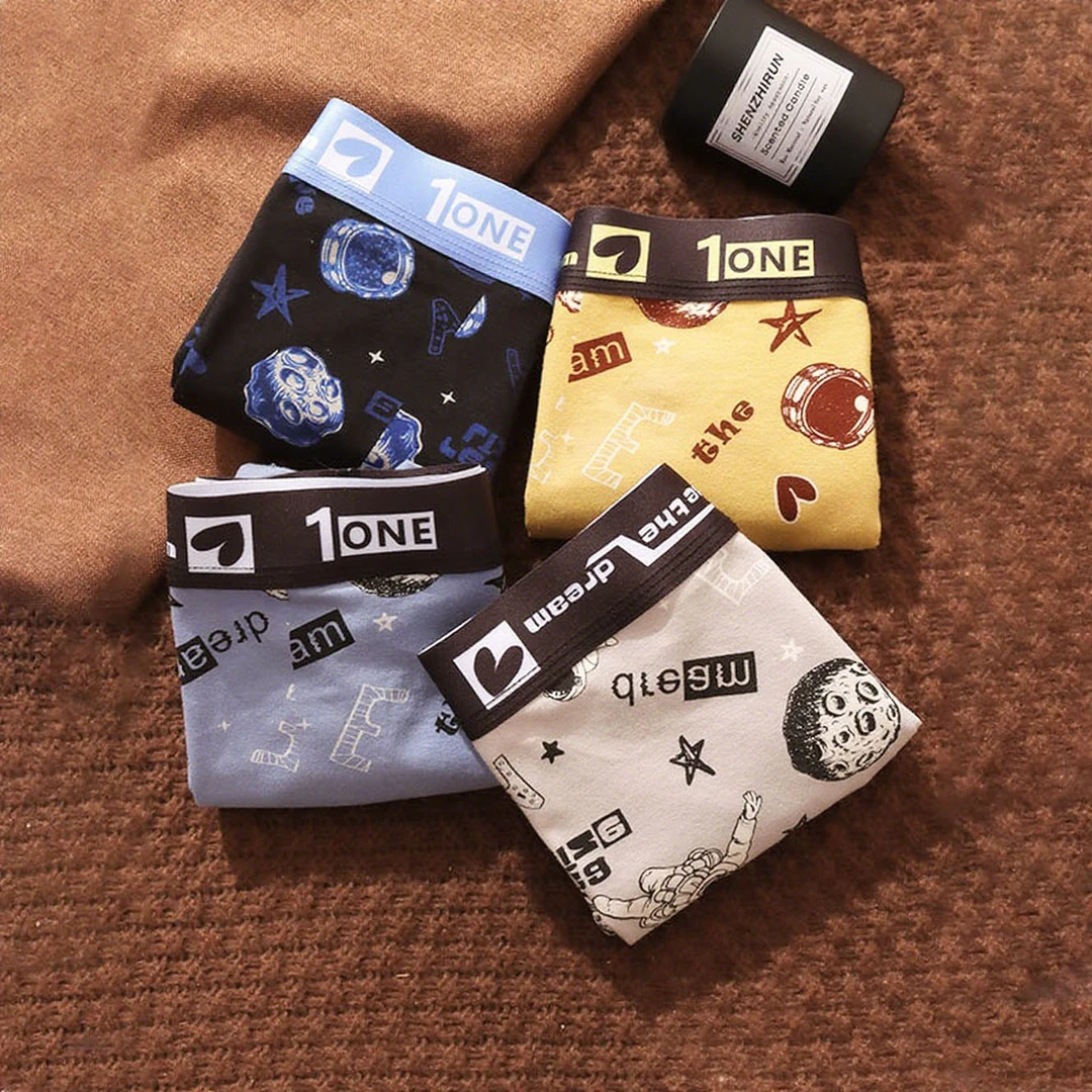 平角裤速干薄款裤衩透气字母男平角内裤内裤印花中腰