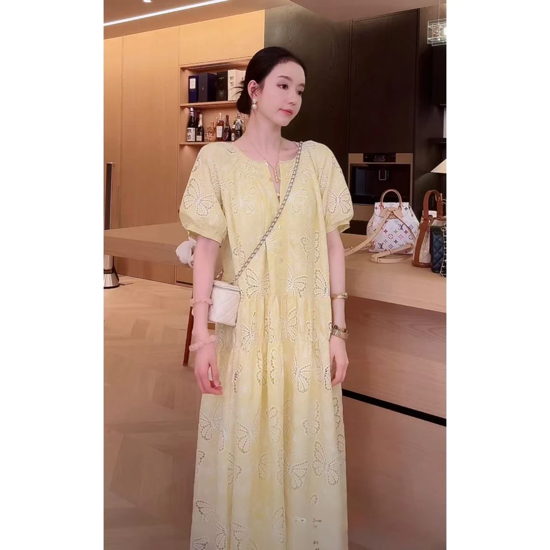 Zwinnie/詹维尼【黄蝴蝶-独家系列】重工甜美连衣裙 GLW202509