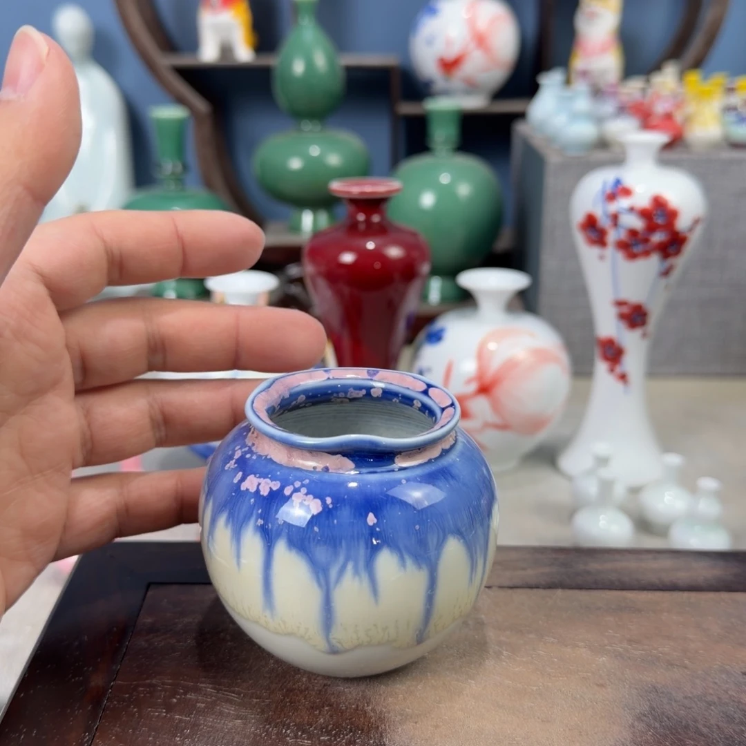 陶瓷手工小花器摆件