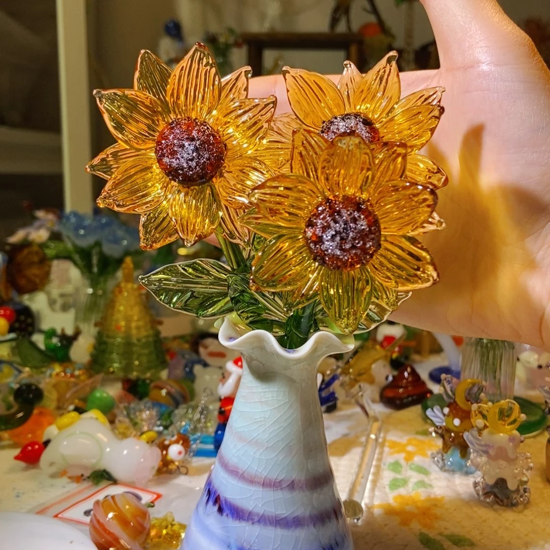 琉璃手工艺品向日葵