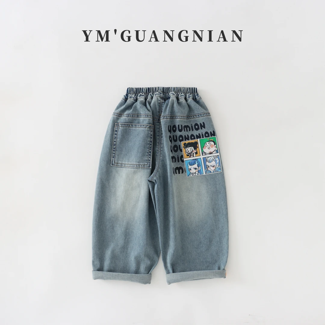 【幼棉光年】夏季男童儿童休闲时尚百搭水洗牛仔儿童服装6211186