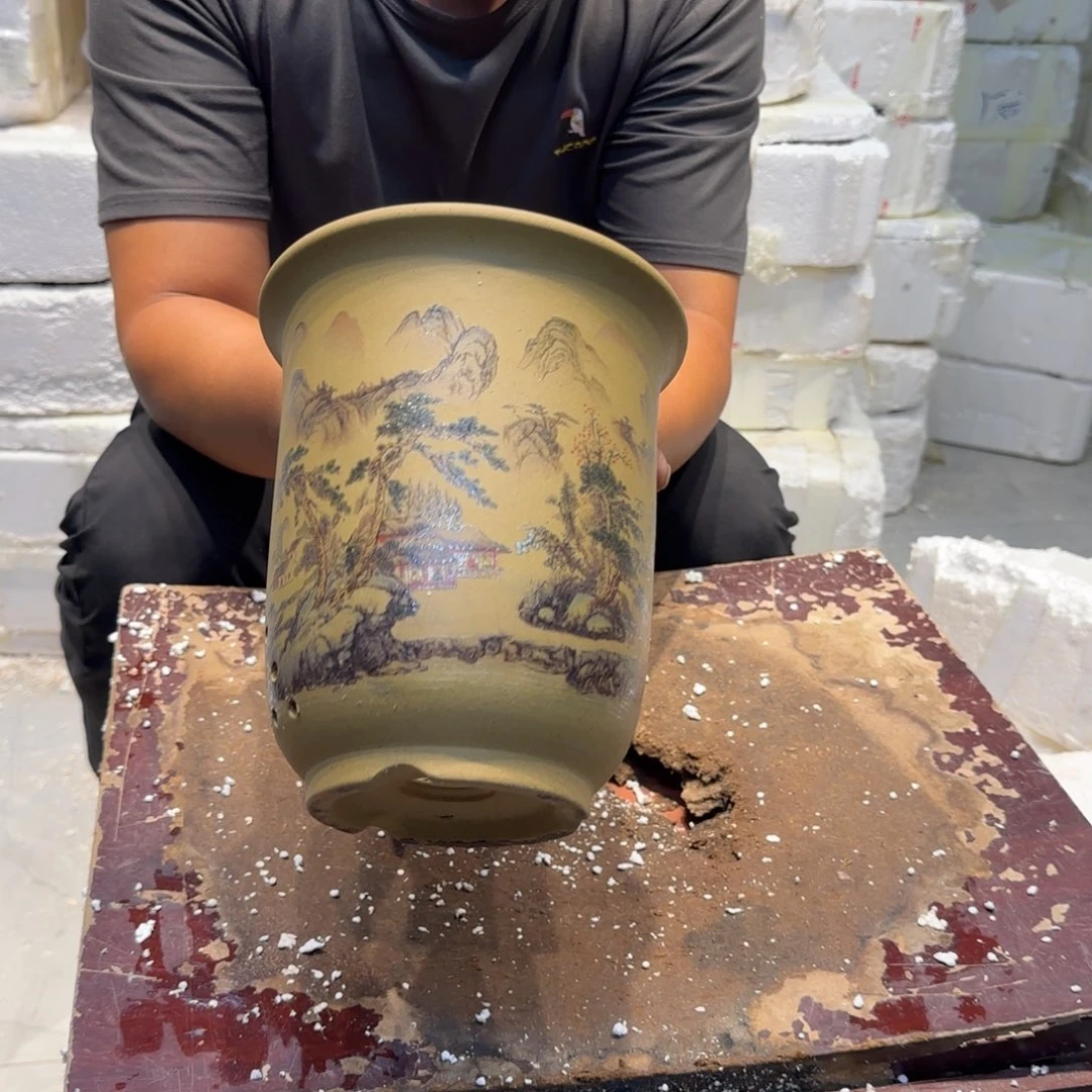 紫砂花盆口径16.22口径