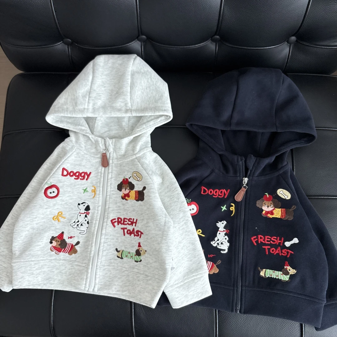 【重工绣花带帽亲子卫衣 柔软舒适】婴儿男童上衣春秋款卫衣H8 ZJ