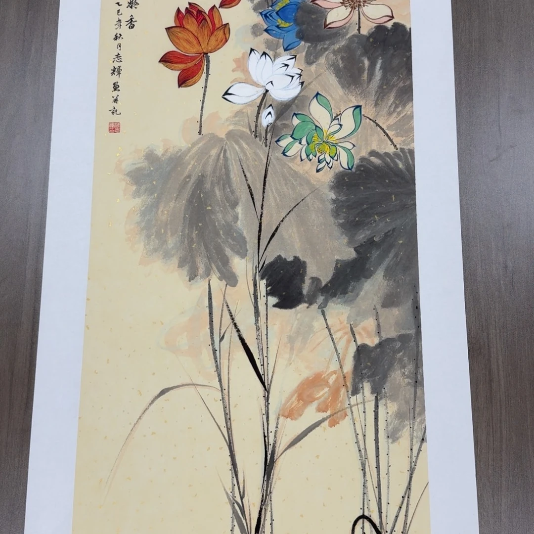 国画国画山水牡丹花鸟