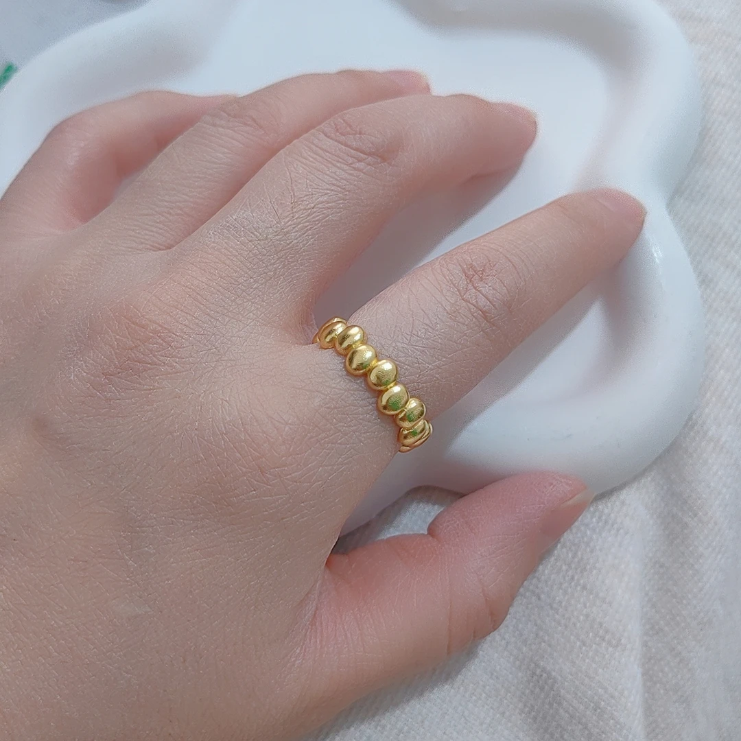 铜合金戒指 【B479】时尚开口 简约百搭戒指 防金色 久不掉色