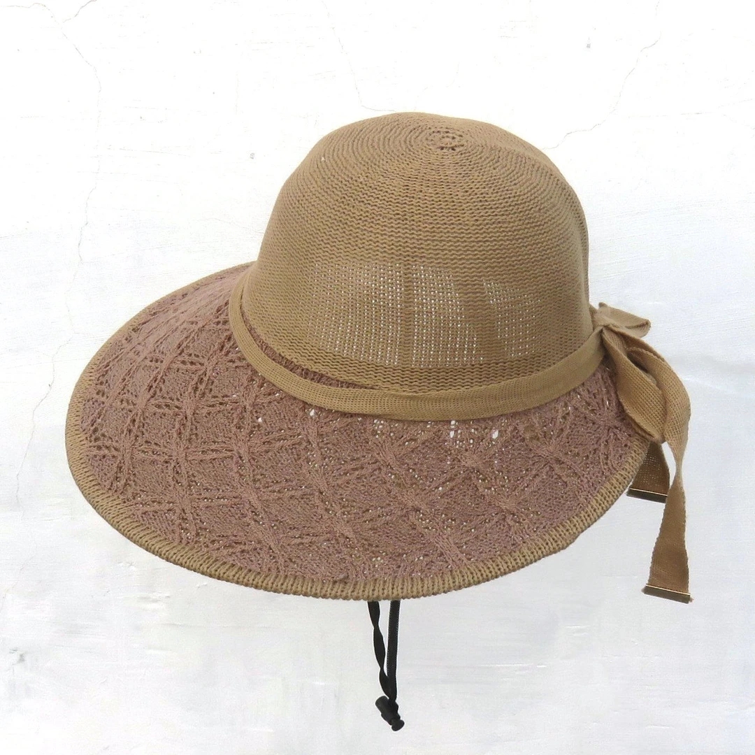 大檐自然圆顶帽子法式编织遮阳帽太阳帽风晕染时尚户外百搭女士