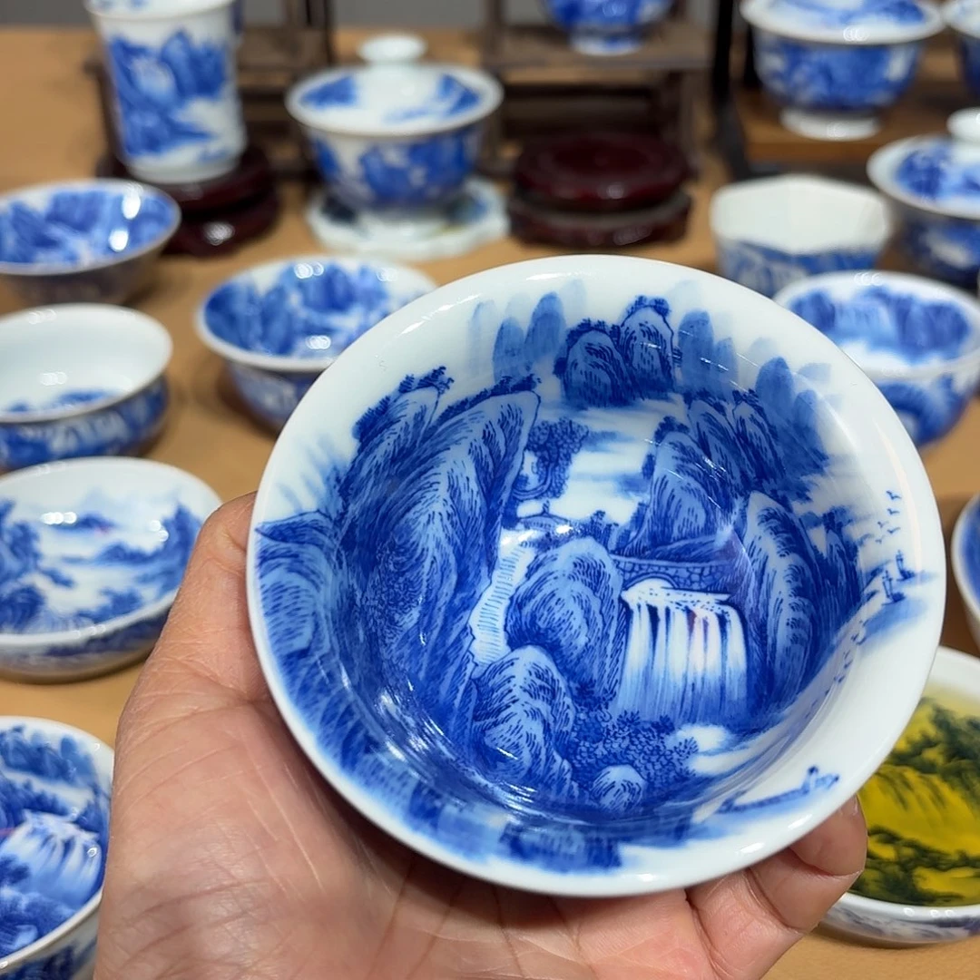 阳***孩景德镇纯手绘单杯微瑕