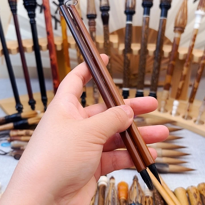 只***天纯紫毫小楷毛笔作品毛笔