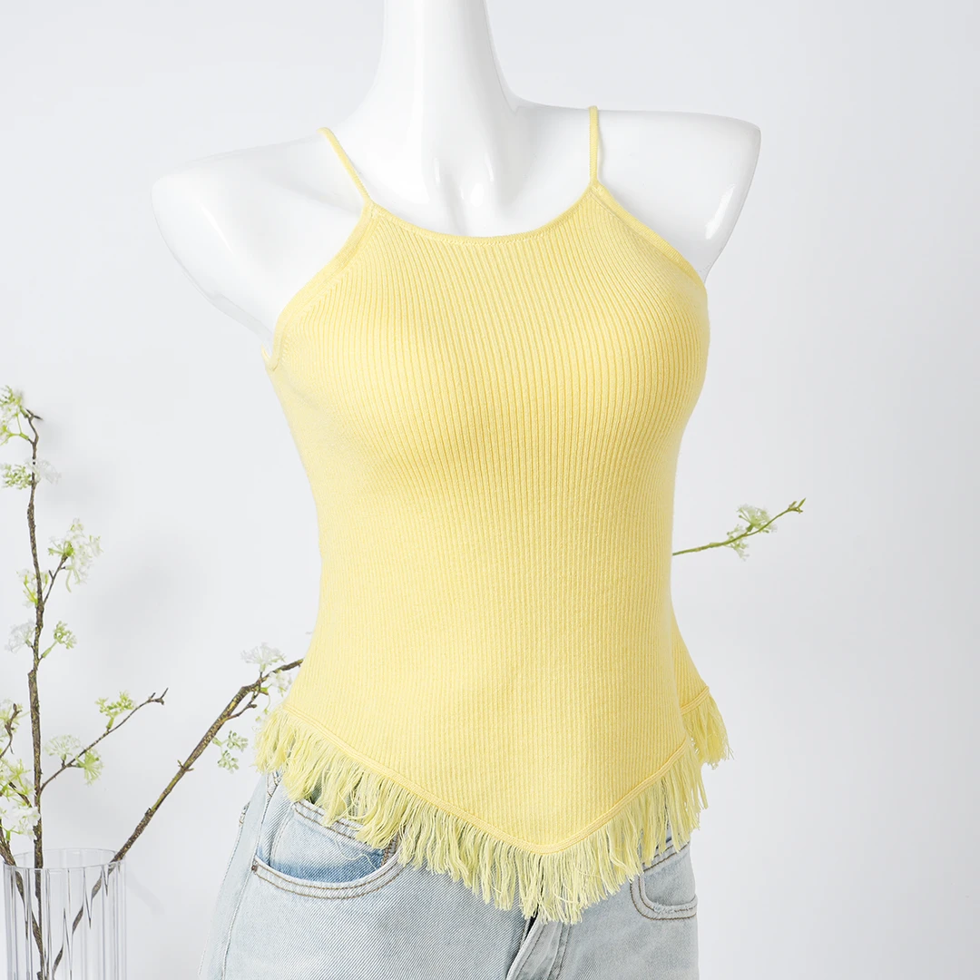 BELE ZHANG 【海岛日记】绑带挂脖背心内搭美背-3118