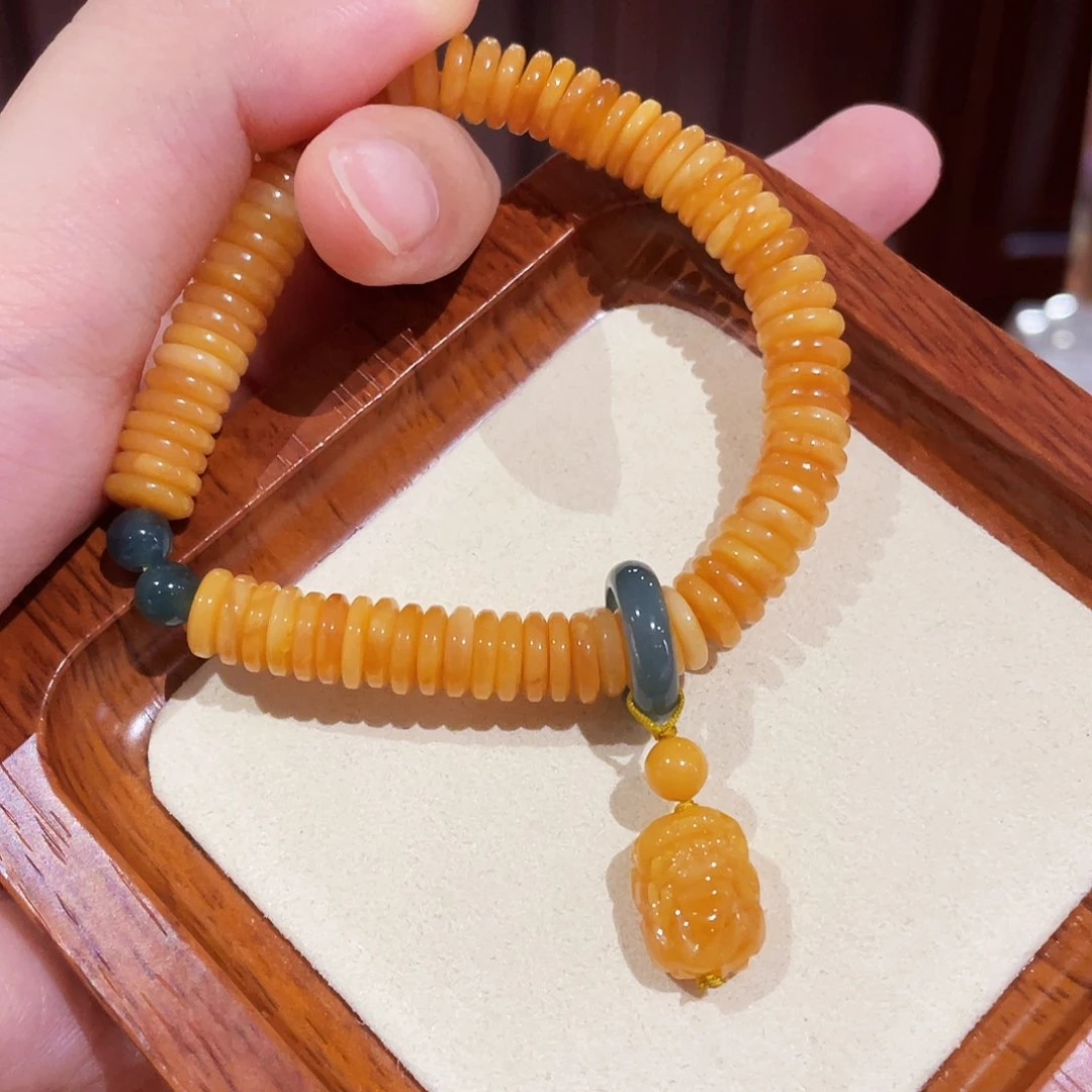 未镶嵌蜜蜡手链手串