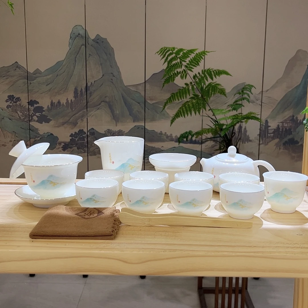 【都彩】日照金山羊脂玉瓷16头
