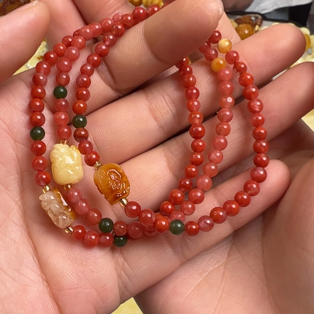 蜜蜡未镶嵌裸石多样性发一条