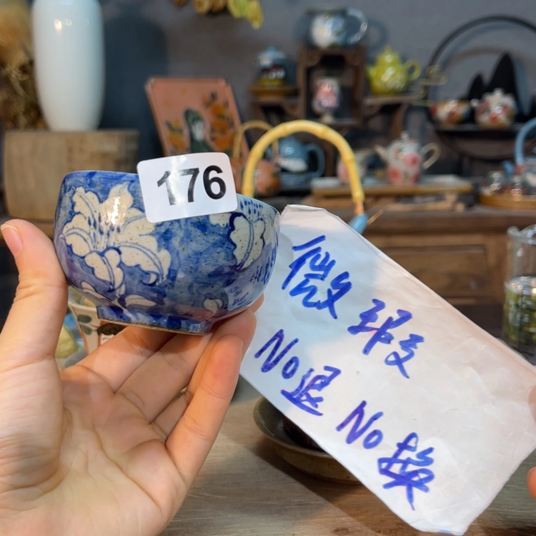 壶素浅陶瓷手工手绘