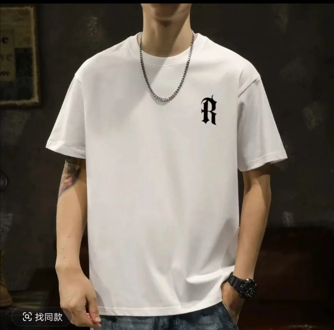 【一折区】夏季短袖男女同款情侣半袖休闲透气圆领潮流印花薄款短