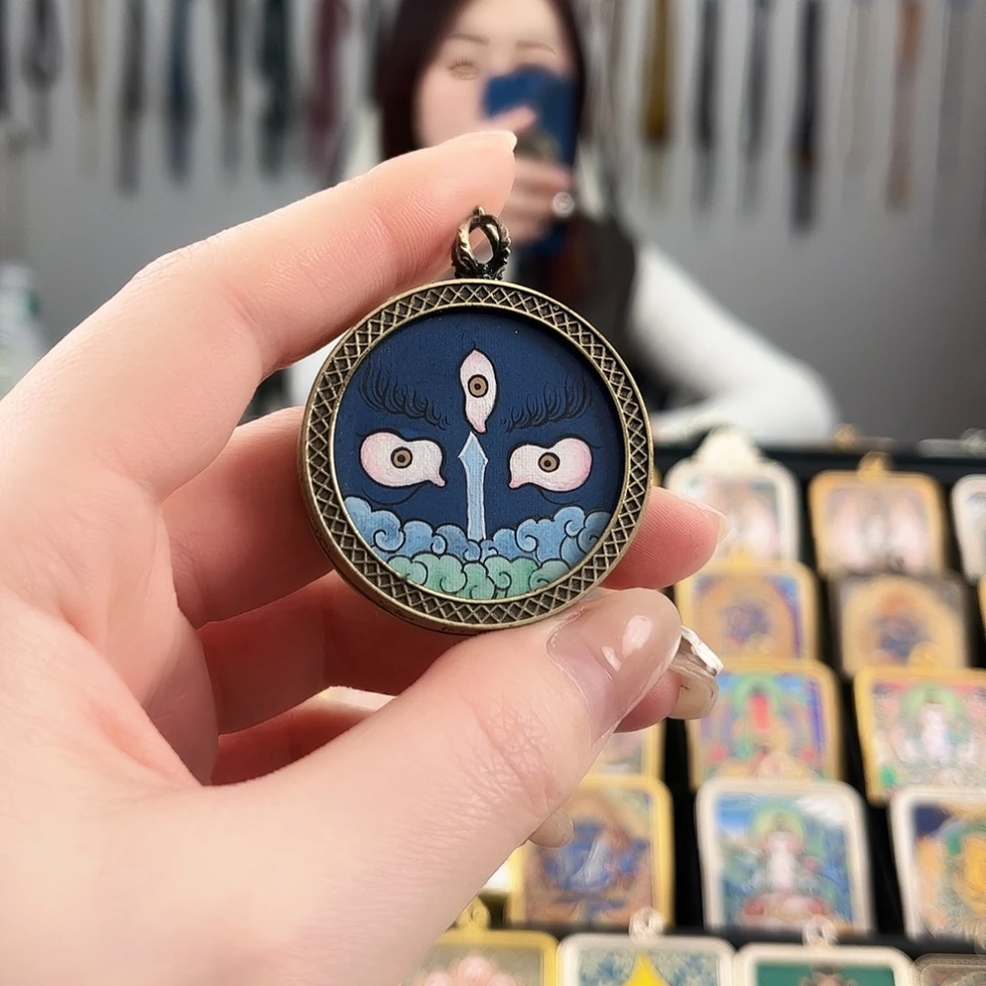 吊坠不动眼睛法器3.5 纯手绘