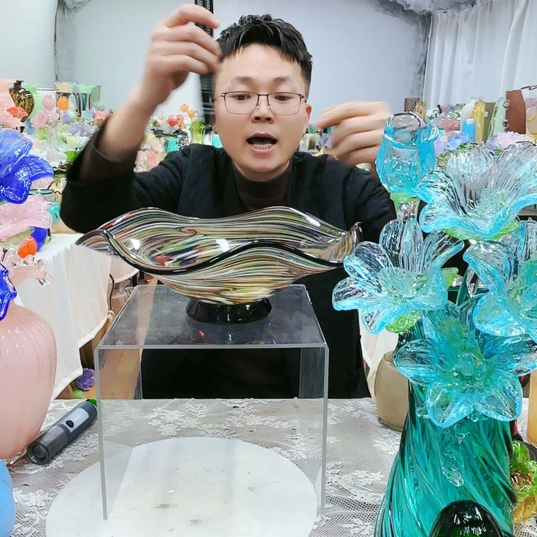 福利不退不换琉璃花瓶艺术品