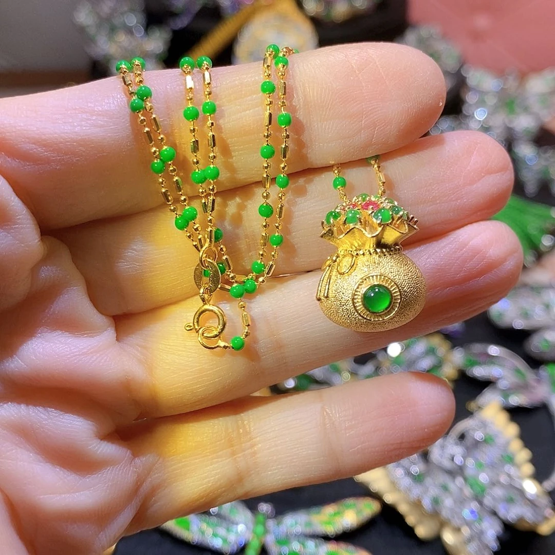 银S925镶嵌挂件翡翠～***～