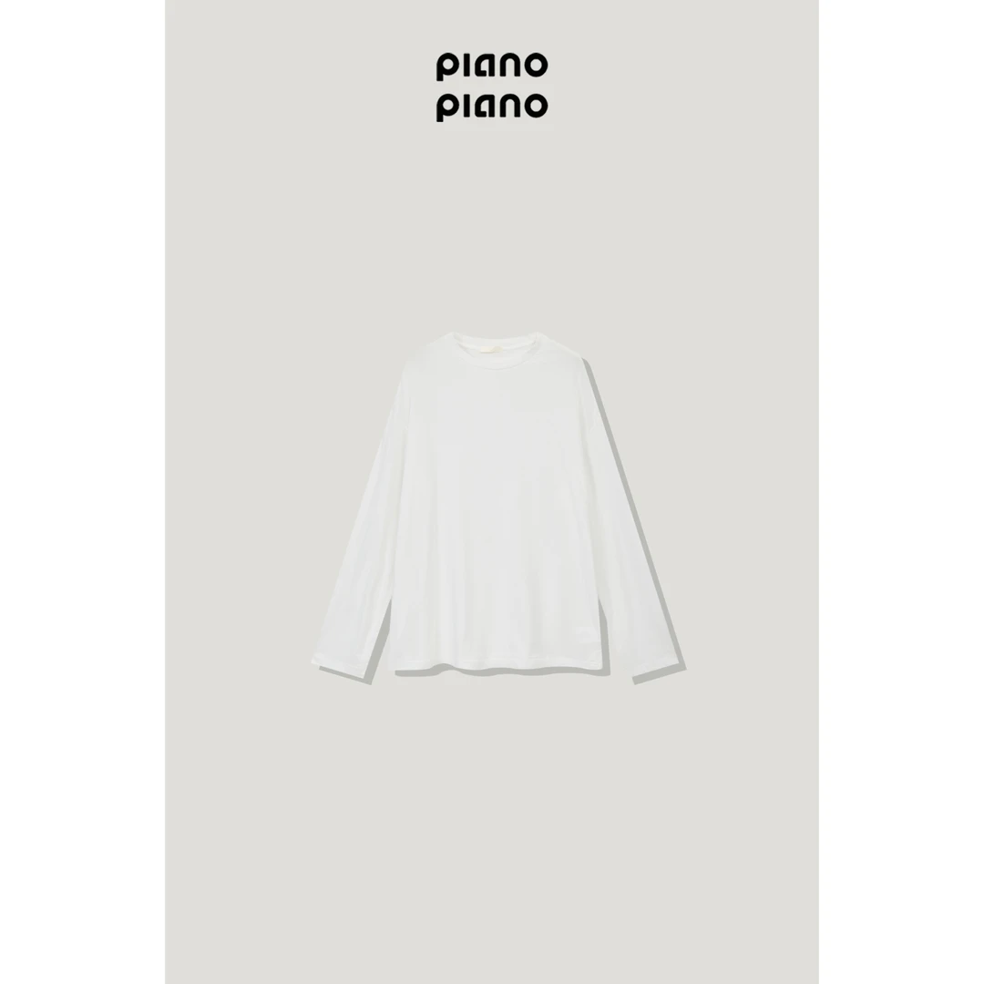 piano piano【面膜t】 舒适感亲肤柔软可叠穿长袖罩衫LQD057