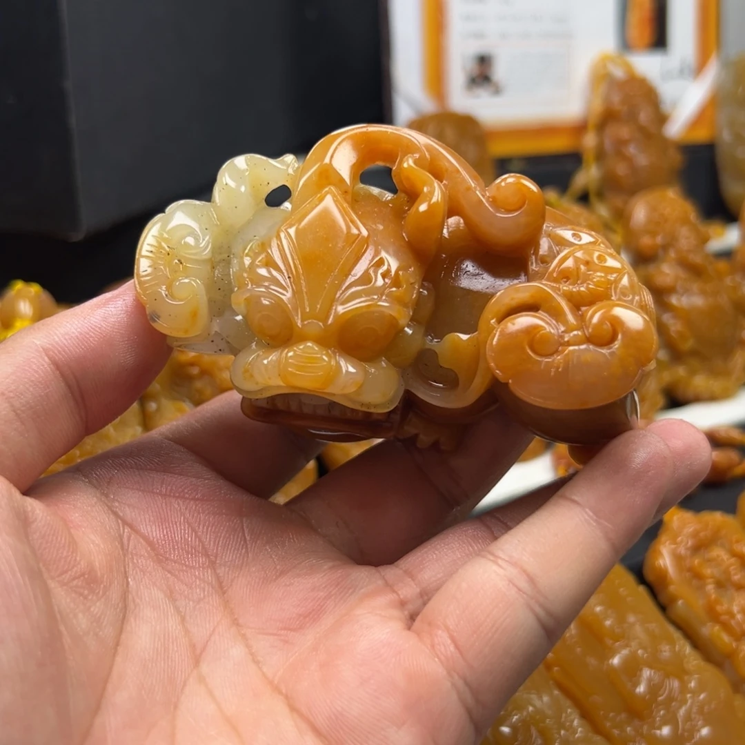 石英质玉（黄龙玉）未镶嵌多样性发货，发其一