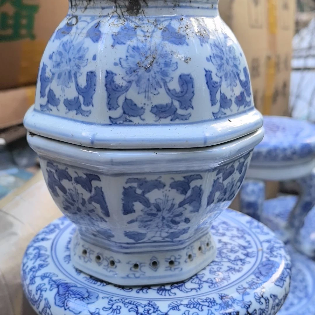 青花瓷器花盆2个包邮