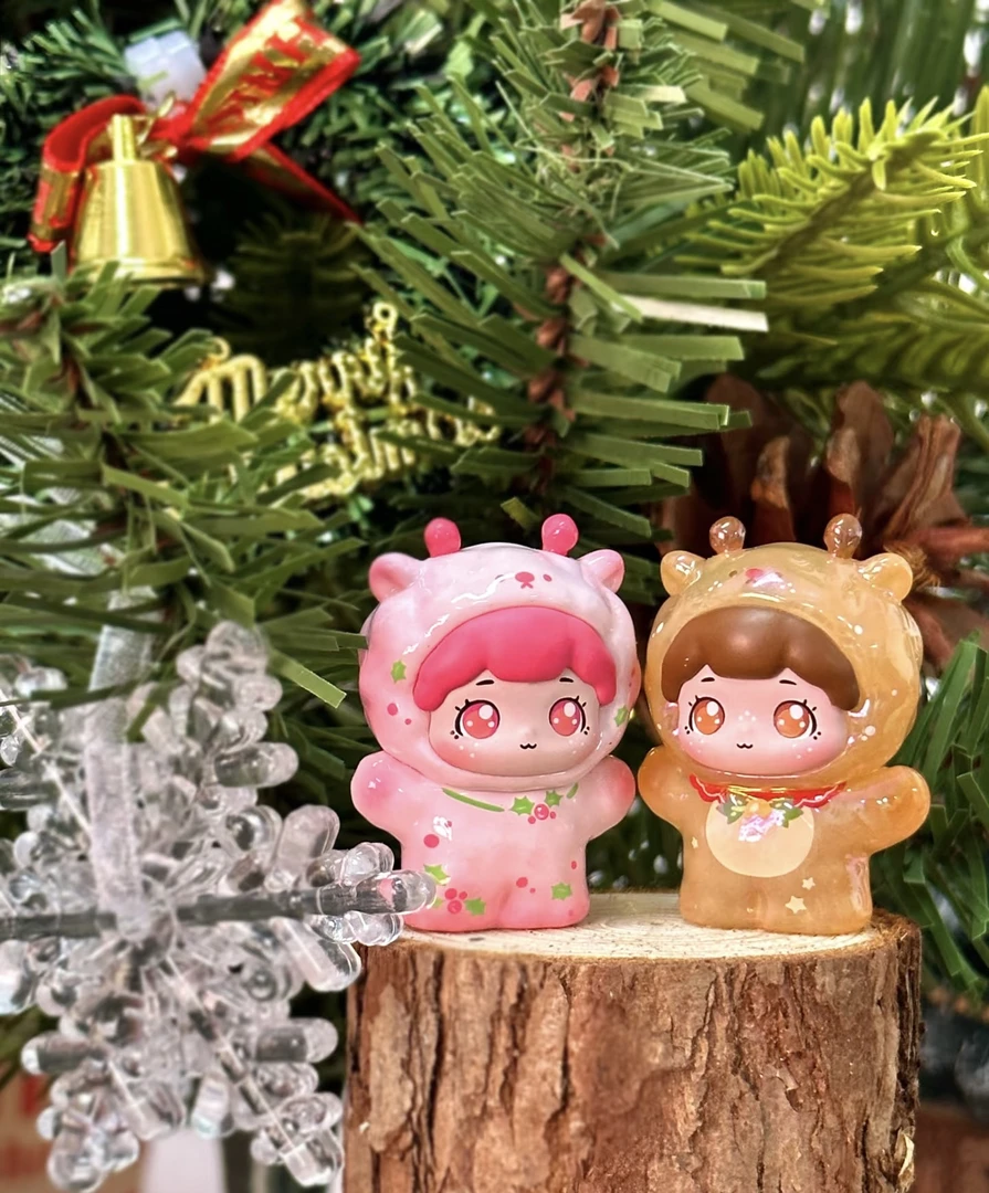 【阿V专属】官方正品潮玩抱抱宠物店迷你圣诞节系列萌粒(踩后三位)