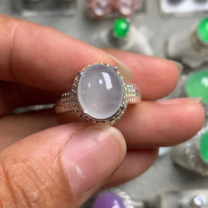 未镶嵌戒指翡翠天然翡翠戒面