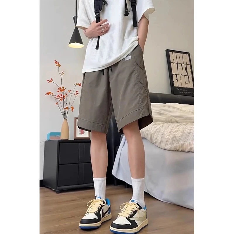 冰丝速干短裤男夏季潮牌痞帅日系工装裤子美式机能运动休闲五分裤