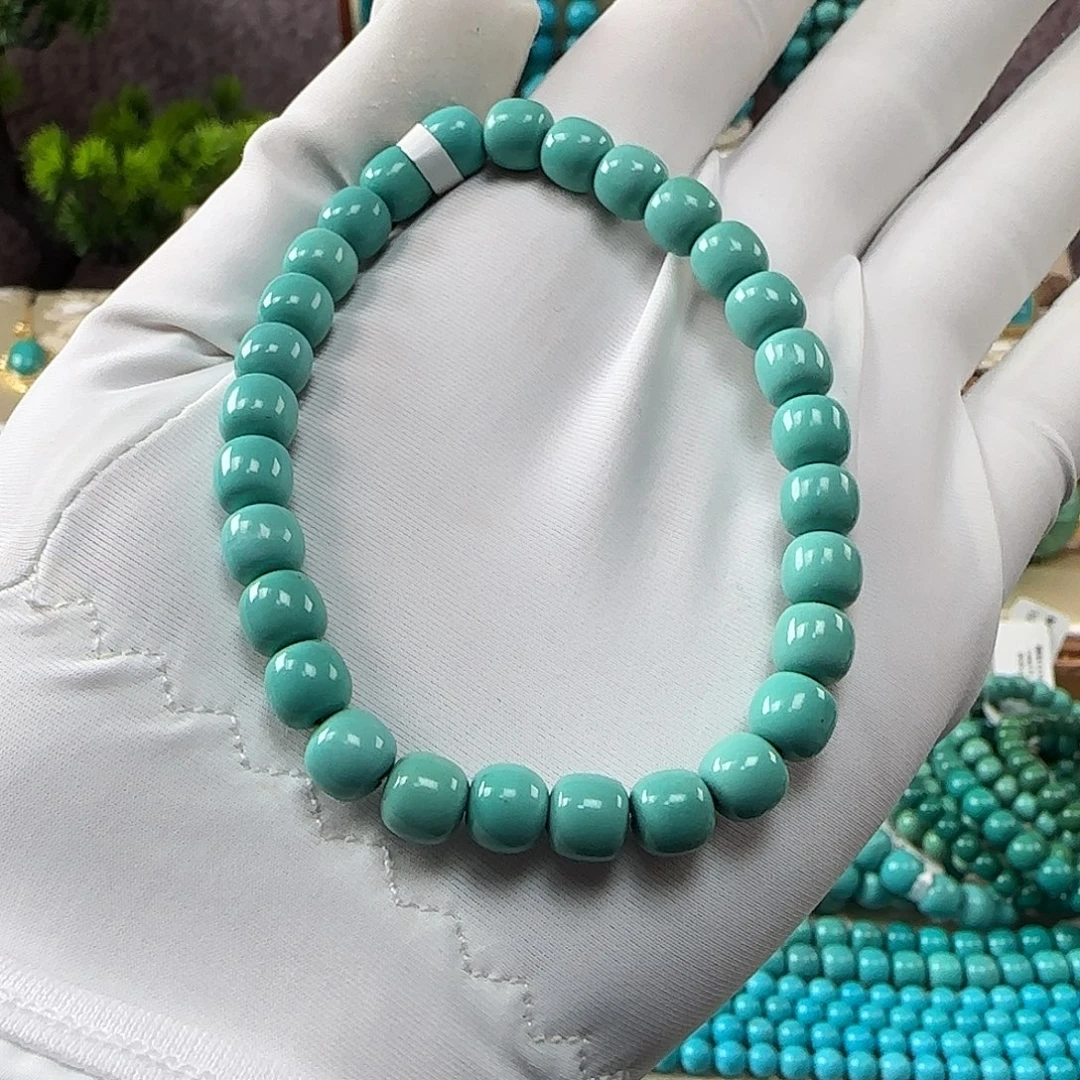 绿松石未镶嵌手串6mm+