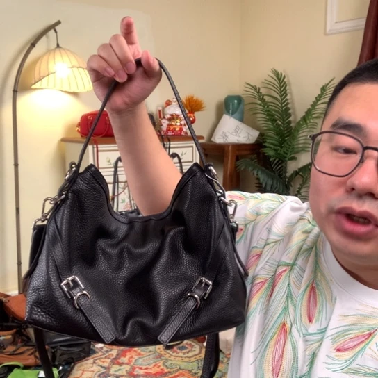 进口头层牛皮女包