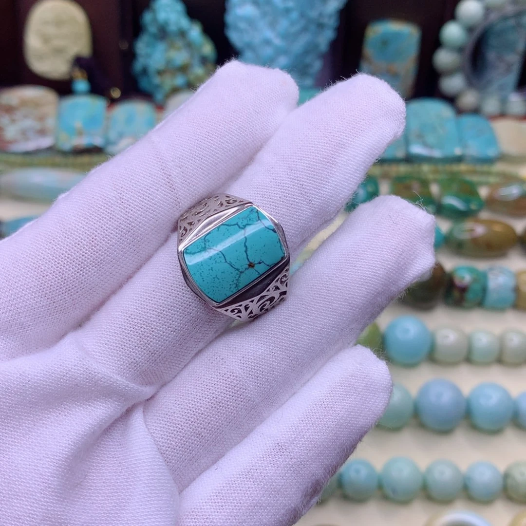 绿松石颈饰银S925镶嵌少**丶