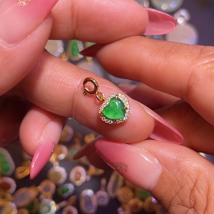 翡翠银S925镶嵌颈饰