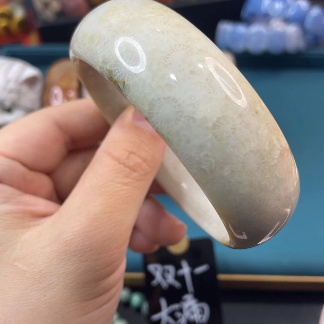 未镶嵌手镯硅化玉